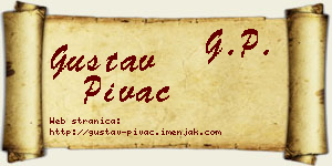 Gustav Pivač vizit kartica